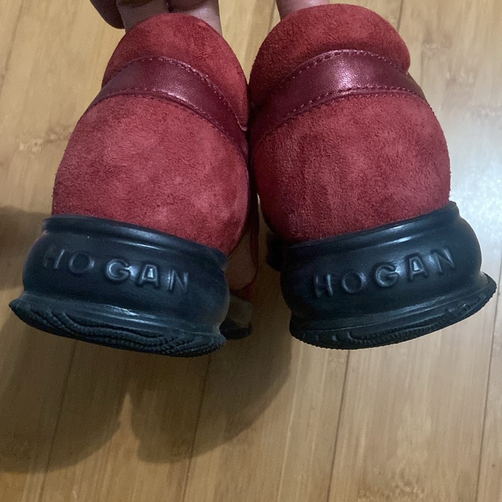 Hogan Suede & Leather Sneakers. Size 37. Garnet. - Picture 6 of 7
